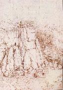 LEONARDO da Vinci A rock gorge Germany oil painting artist